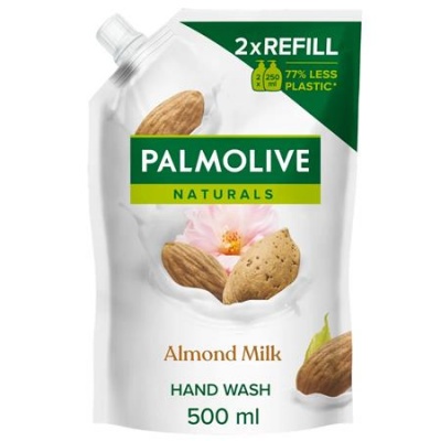 Folyékony szappan utántöltő, 0,5 l, PALMOLIVE Nourishing "Almond milk"