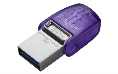 Pendrive, 128GB, USB 3.2, USB/USB-C, KINGSTON "DT MicroDuo 3C"